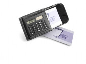 Calculator In PU Business Card Holder