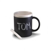 Ceramic Mug Black Panel With Chalk