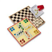 Chequers, Ludo And Dice Games In Tin Box