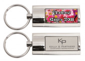 Chrome Finish Paris Keyring