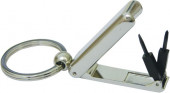 Chrome Keyring with Tool 