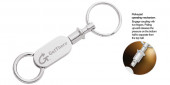 Chrome Metal Oval Shaped Key Chain