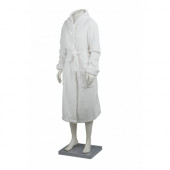 Coral Fleece Hooded Bath Robe