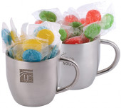 Corporate Colour Lollipops in Mug