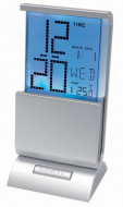 Desk clock with colour changing display