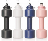Dumbell Sports Bottle with Flip Top Lid - 650ml