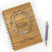 Engraved Bamboo Covered Spiral Notebook Gift Set 