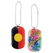 Epoxy Domed Dog Tag Keychain