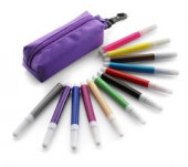 Felt Tip Pens With Nylon Zipped Pouch