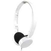Folding Headphones in White Pouch 