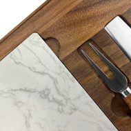 Fuzo Marble Cheeseboard & Knife Set 