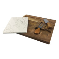 Fuzo Marble Cheeseboard & Knife Set 