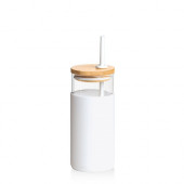 Glass Bottle with Bamboo Lid 