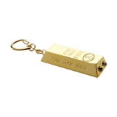 Gold Ingot Solar Torch Keyring