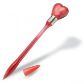 Heart shape light top ball pen