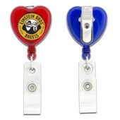 Heart-Shaped Retractable Badge Holder