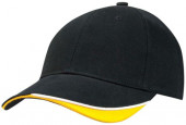Heavy Brushed Cotton Cap with Short Velcro Fastener