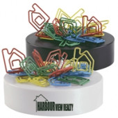 House Paperclips On Paperweight Magnetic Base