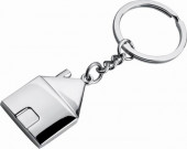 House Shape Metal Key Ring