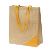 Jute Shopper Bag with Matching Colour Handle 