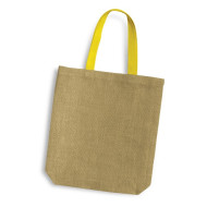 Jute Tote Bag with Coloured Handles 