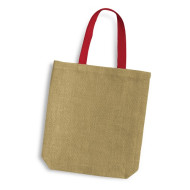 Jute Tote Bag with Coloured Handles 
