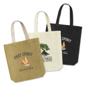 Jute Tote Bag with Webbing Handles