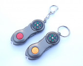 Keyring compass with LED light