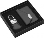 Leather Keychain and Business Card Holder Set