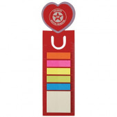 Love Heart Dye Cut Bookmark/Ruler with Noteflags