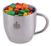M&amp;M's in Stainless Steel Double Wall Curved Mug