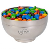 M&M's In Stainless Steel Bowl
