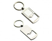 Metal Keyring with Shiny Chrome in Black Gift Box 