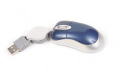 Mini Blue Retractable Mouse