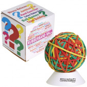 Multicolour Rubberband Ball with White Stand