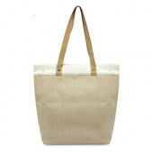 Natural Laminated Juco Tote Bag 