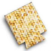 Natural Woven Pattern Can Cooler 