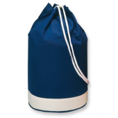 Navy cotton duffle bag bicolour