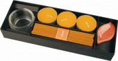 Perfumed tea light and incense sticks Orange