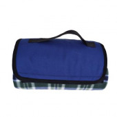 Picnic Rug with  Blue Tartan Blanket