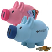 Pink Blue Pig Coin Savings Bank®