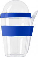 Plastic Breakfast Mug with compartment for cereal 