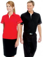 Polo Shirt With Trim Design On Shoulder And Cuff
