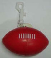 Poncho in football holder keychain