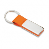 PU Keyring W/ Metal Plate 