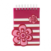 PVC Cover Notebook W/ Flower 