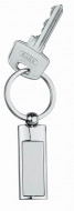 Rectangular metal key ring