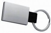 Rectangular shaped metal key ring