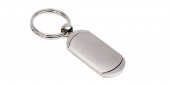 Rectangular Silver Metal Keyrings