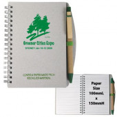 Recycled Cover Spiral Notebook &amp; Pen